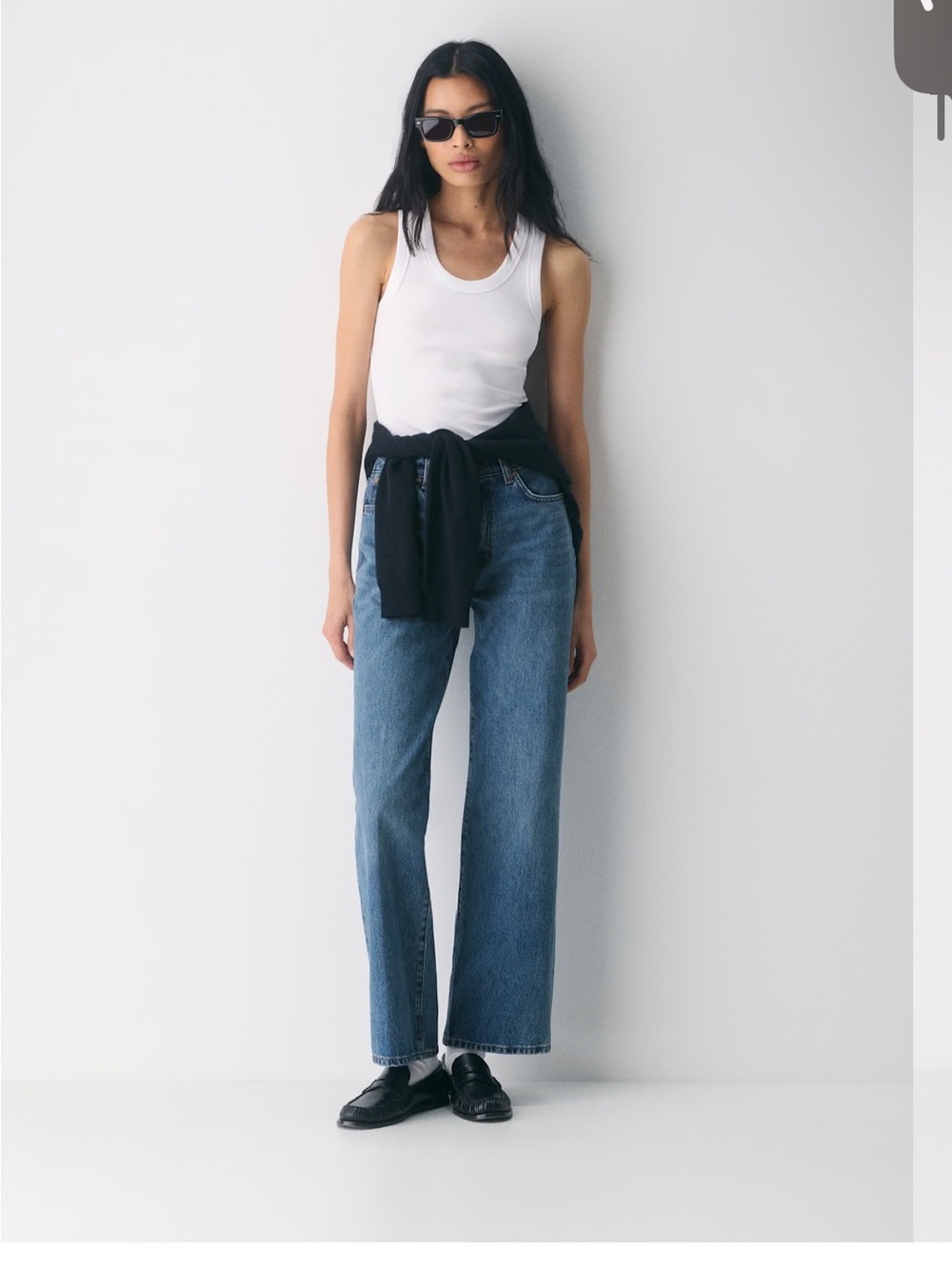 NWT Aritizia Denim Forum Jeans The Farrah High Rise Wide Leg Size 32